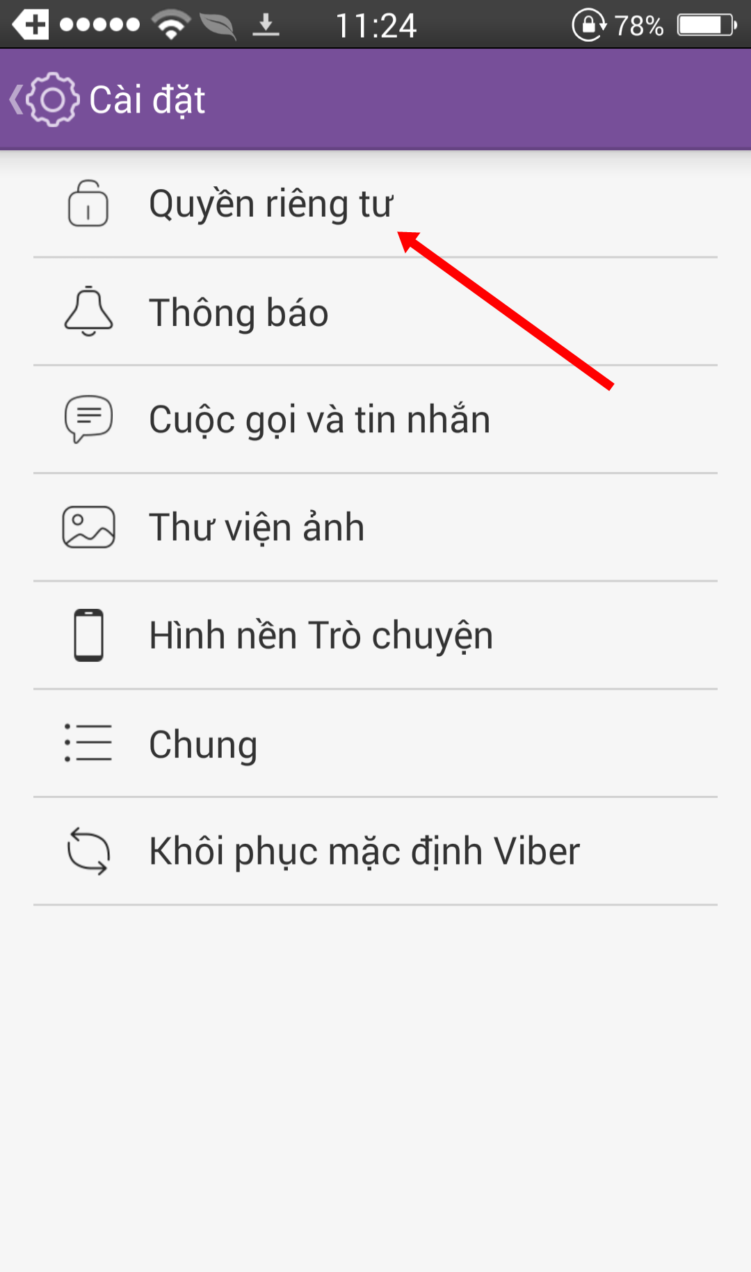 Ẩn trạng thái online trên Viber 3