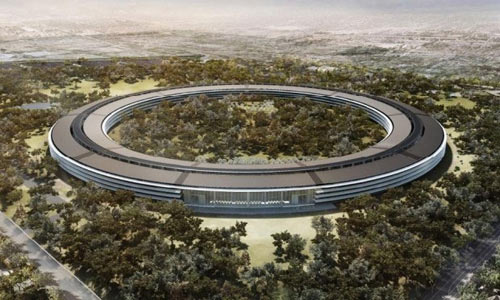 Trụ sở mới của Apple từ trên cao