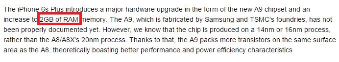 RAM iPhone 6S RAM iPhone 6S