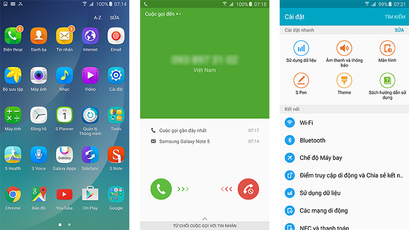 Giao diện sử dụng Note 5 Giao diện sử dụng Note 5