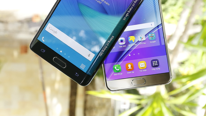 Phần dưới mặt trước của Note 5 và Note Edge Phần dưới mặt trước của Note 5 và Note Edge