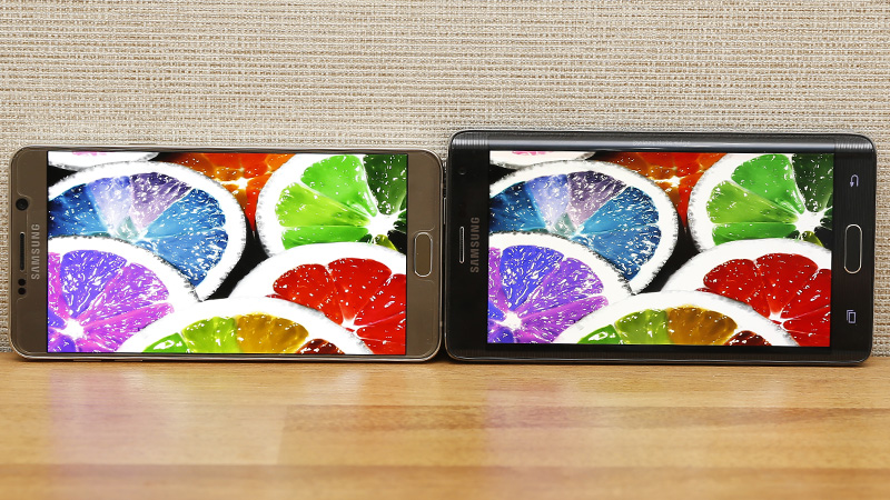 So sánh hình ảnh hiển thị Note 5 và Note Edge So sánh hình ảnh hiển thị Note 5 và Note Edge