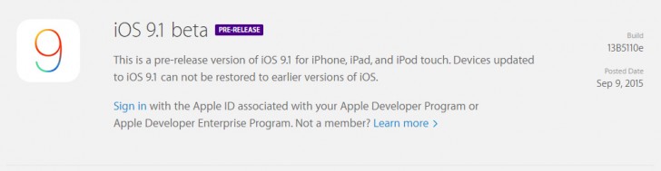 iOS 9.1 sẵn sàng cho các lập trình viên, hỗ trợ Apple Goodies mới