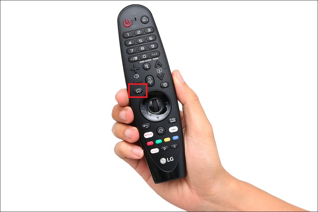 Nhấn chọn nút Home trên remote > Chọn mục Cài đặt.