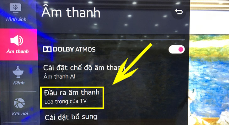 Chọn mục Đầu ra âm thanh