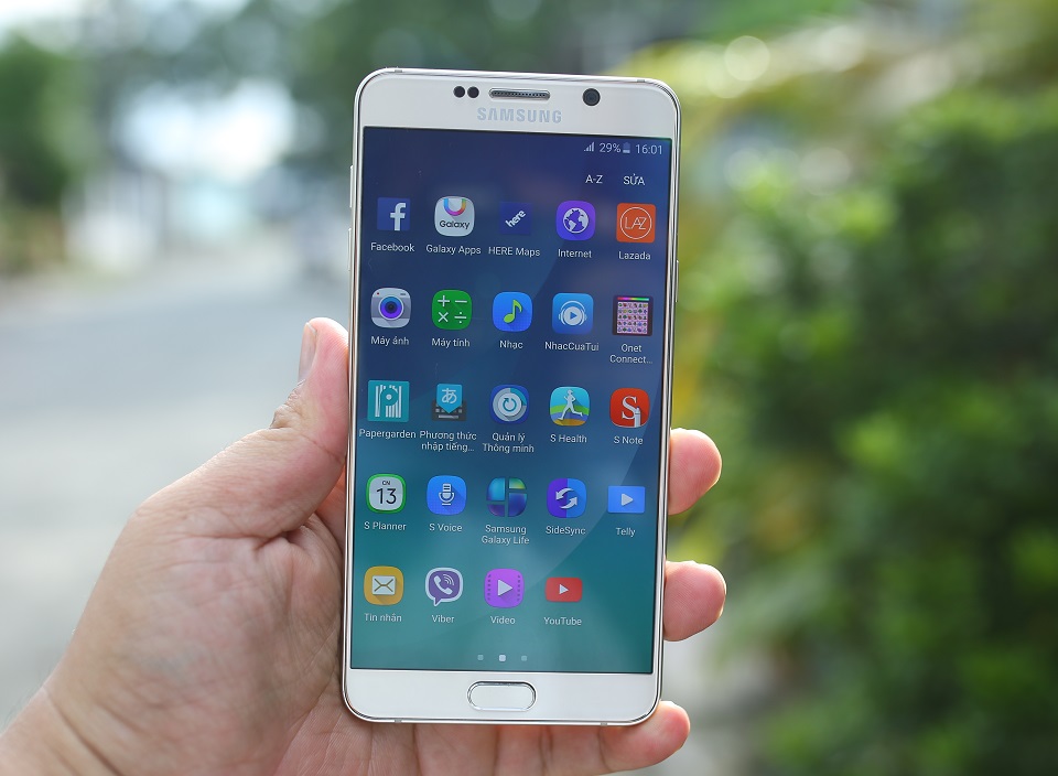 Mặt trước Samsung Galaxy Note 5 Mặt trước Samsung Galaxy Note 5