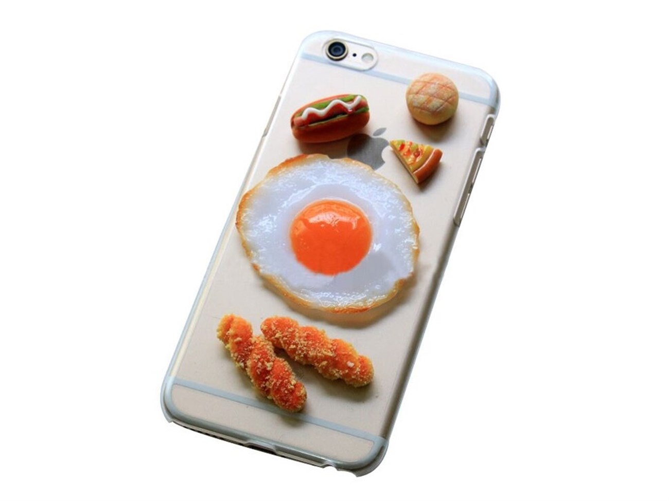 Handmade 3D Food Egg Bread Cover Case cho iPhone 6