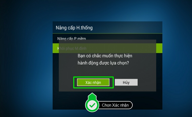 Chọn OK để xác nhận