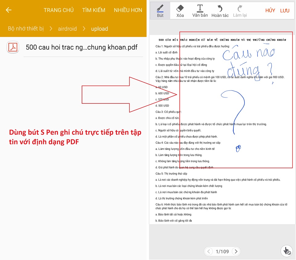 Galaxy Note 5 hỗ trợ ghi chú trực tiếp trên tập tin PDF Galaxy Note 5 hỗ trợ ghi chú trực tiếp trên tập tin PDF