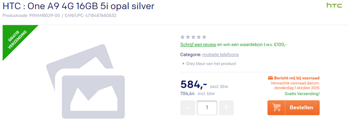 Giá của HTC One A9