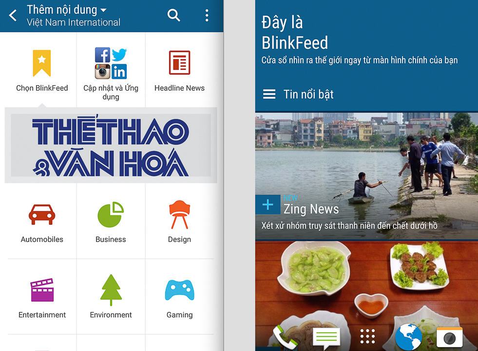 Gia diện BlinkFeed M8 Eye Đánh giá HTC One M8 Eye
