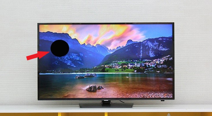 TV có một nốt đen lớn trên màn hình