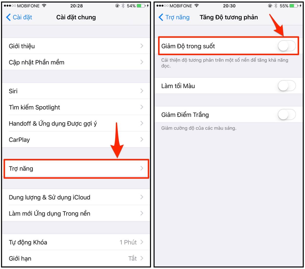 Cách tăng hiệu năng iOS 9 iPhone đời cũ bước 1