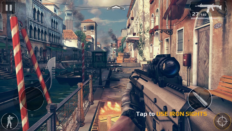 Trải nghiệm chơi game Modern Combat 5 trên Galaxy Note 5