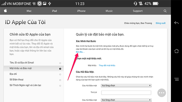 Bảo mật hai lớp iCloud