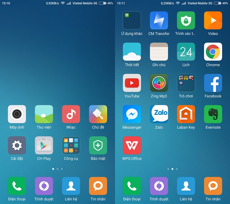 Giao diện MIUI v7 Giao diện MIUI v7