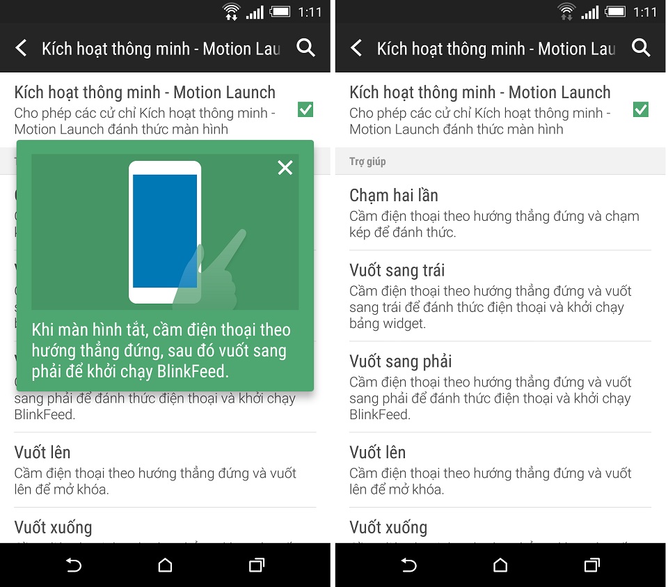 HTC Butterfly 2 trang bị tính năng Motion Launch
