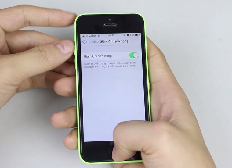 Giảm chuyển động trên iPhone