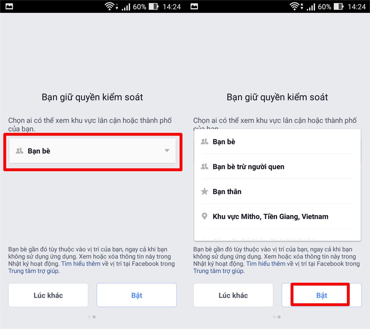 Chọn ai có thể xem khu vực lân cận hoặc thành phố của bạn Chọn ai có thể xem khu vực lân cận hoặc thành phố của bạn