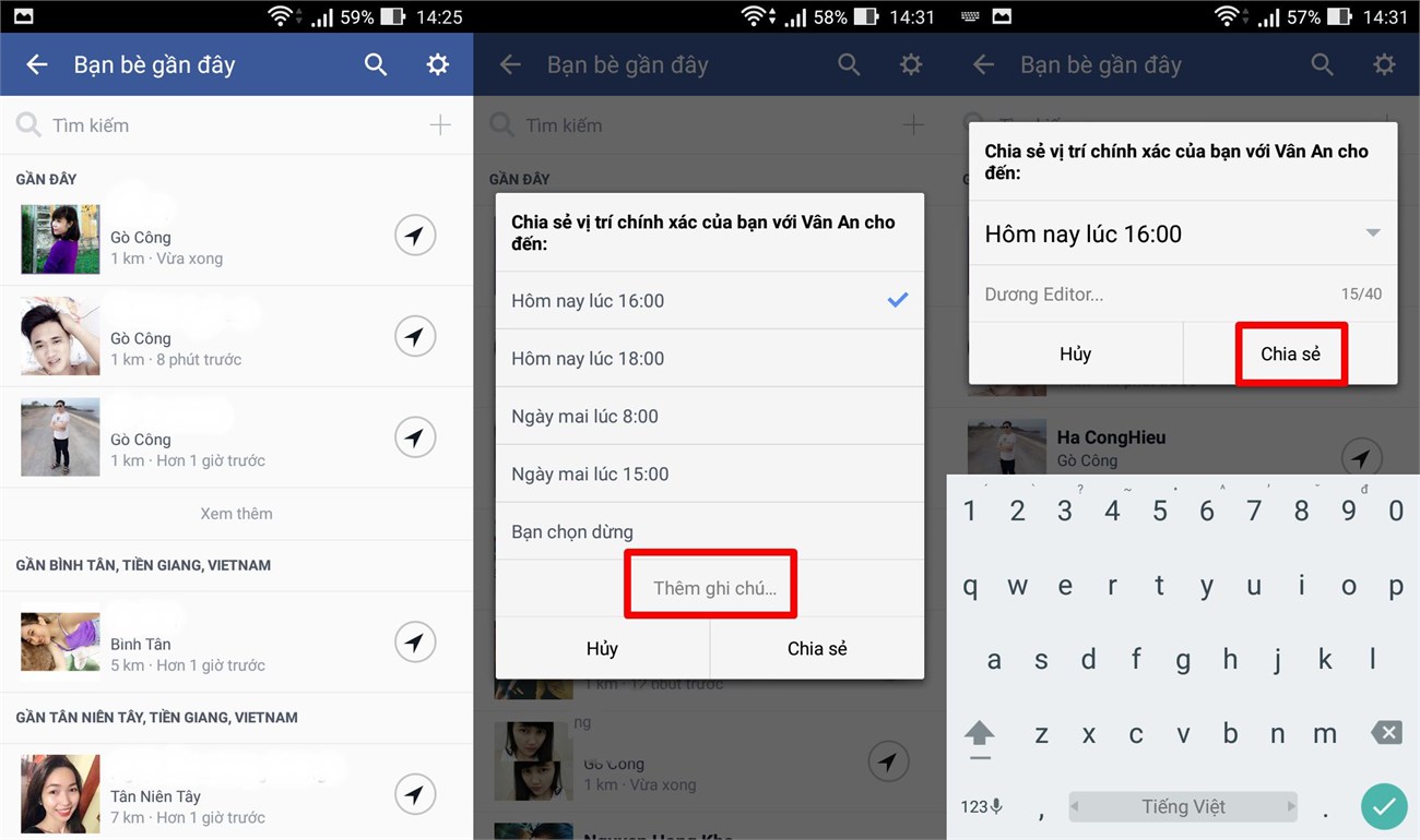 Chia sẻ vị trí Chia sẻ vị trí