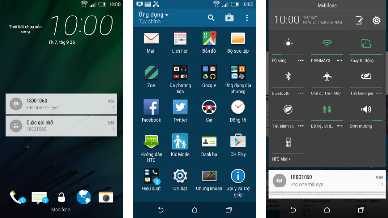 Giao diện HTC One M8 Eye