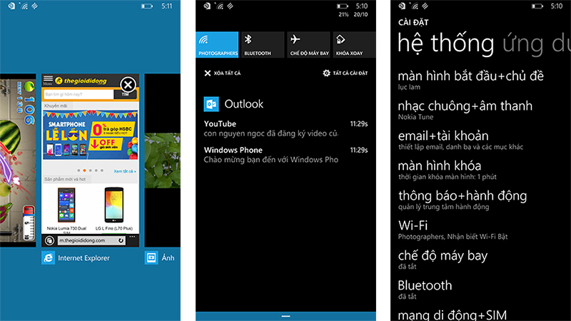 Giao diện sử dụng Lumia 930 Giao diện sử dụng Lumia 930