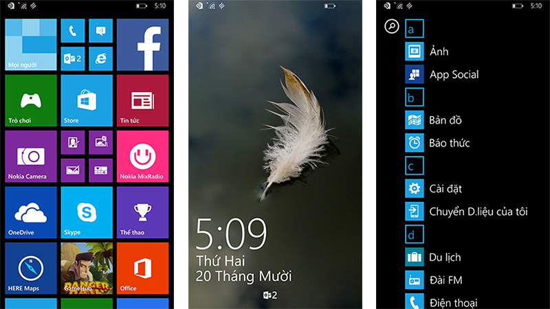 Giao diện sử dụng Lumia 930 Giao diện sử dụng Lumia 930