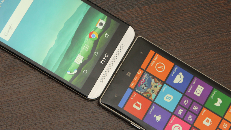 Mặt trước Lumia 930 và One E9 Dual Mặt trước Lumia 930 và One E9 Dual