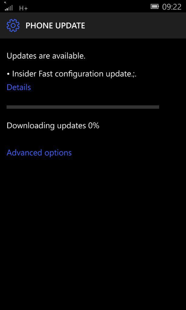 Cập nhật bản build 10559 ở chế độ Fast ring