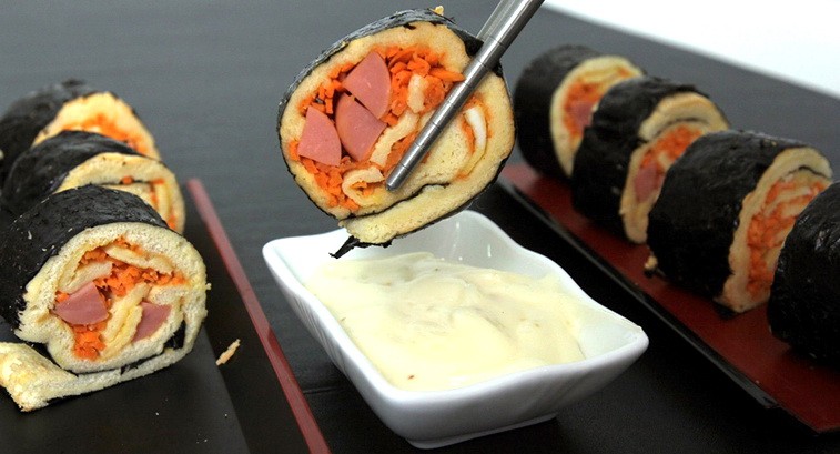 Bước 5 Thành phẩm Kimbap nướng/gimbap nướng