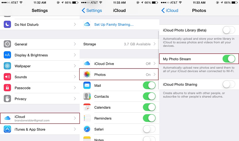 Tắt tính năng Kho ảnh của tôi trong iCloud Mẹo Cách tiết kiệm bộ nhớ cho iPhone có dung lượng thấp > Tắt tính năng Kho ảnh của tôi trong iCloud