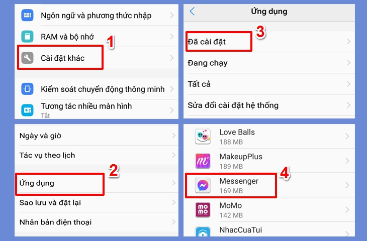 Dễ dàng đăng xuất Messenger trên điện thoại và máy tính trong 1 phút > Tìm mục Ứng dụng để chọn Messenger
