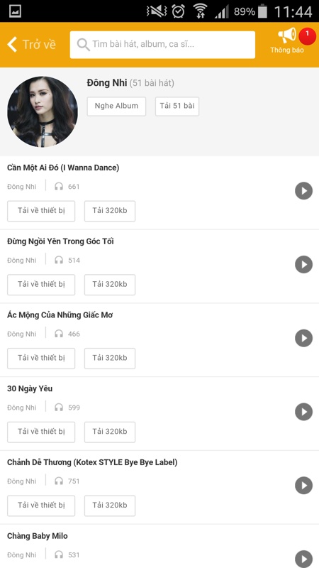 Tải và nghe nhạc trên app TGDD 8