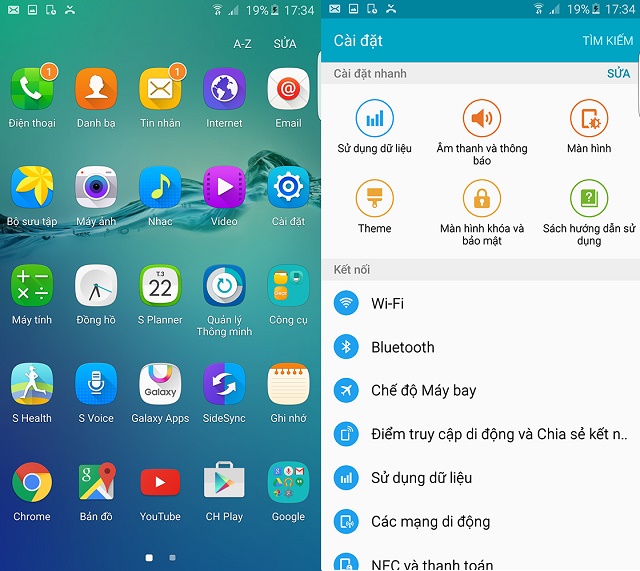 Giao diện Stock ROM của Galaxy Note 5 Giao diện Stock ROM của Galaxy Note 5