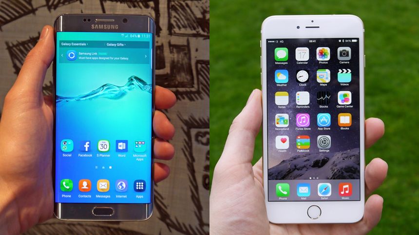 Galaxy S6 Edge Plus và iPhone 6 Plus Galaxy S6 Edge Plus và iPhone 6 Plus