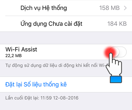 tắt wifi assist