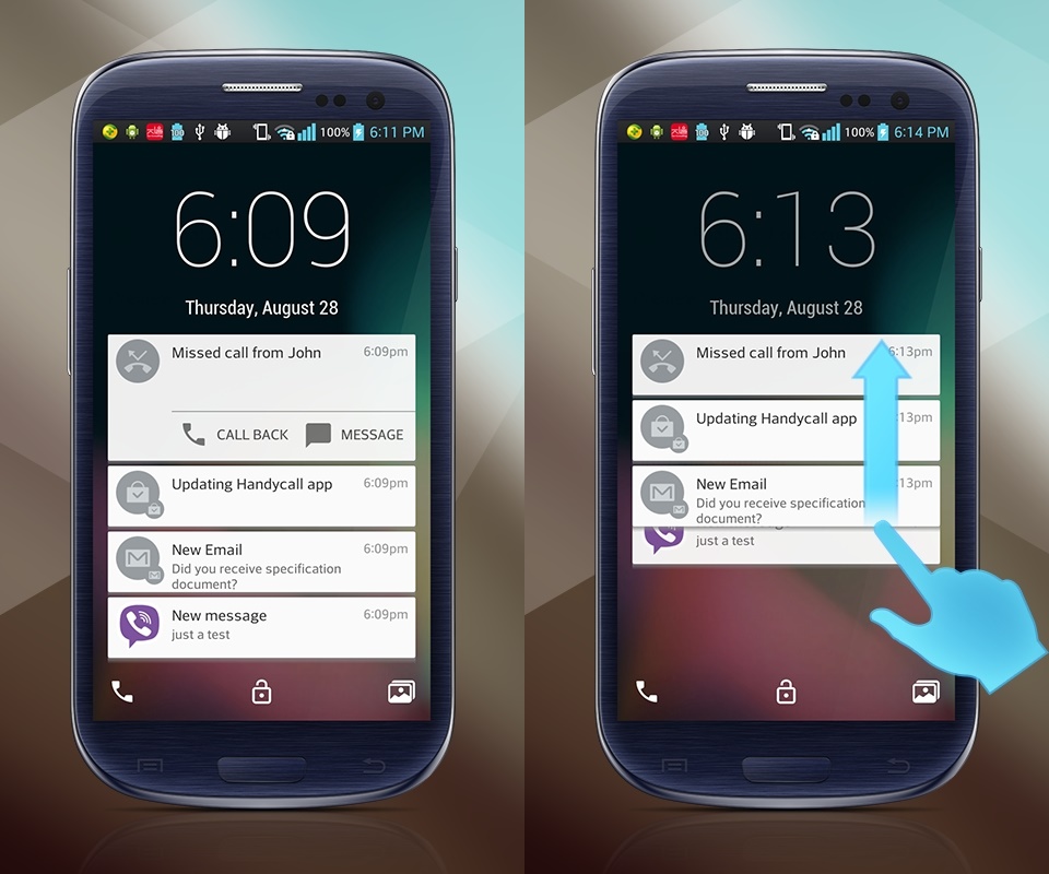 Giao diện màn hình khóa Android Lollipop Giao diện màn hình khóa Android Lollipop