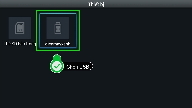 Chọn USB muốn xem