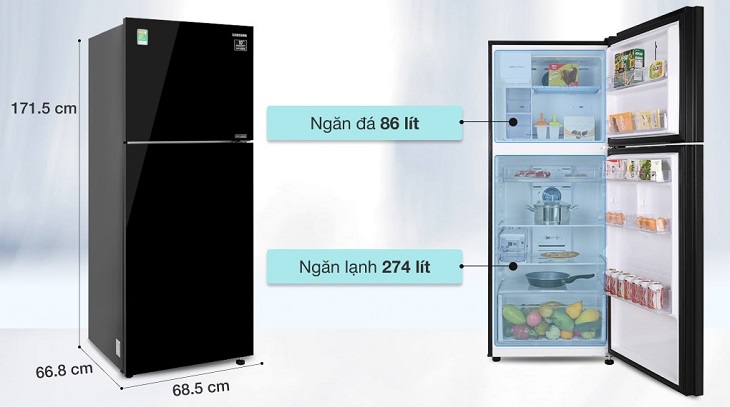 Có nên mua tủ lạnh cũ không? Ưu, nhược điểm và cách chọn mua tủ lạnh cũ > Tủ lạnh Samsung Inverter 360 lít RT35K50822C/SV