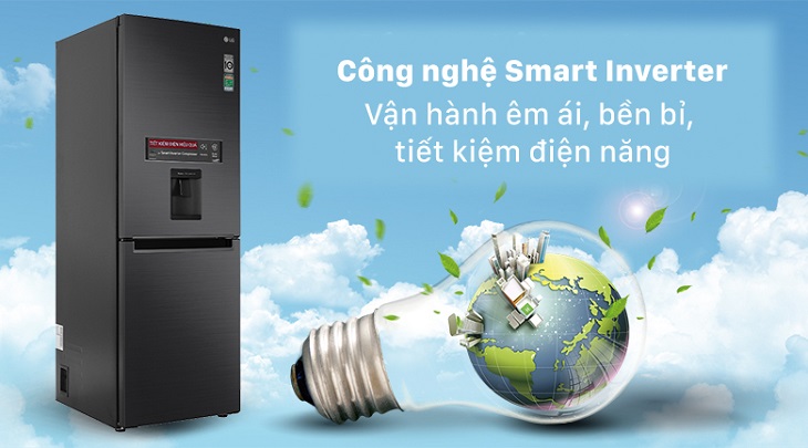 Có nên mua tủ lạnh cũ không? Ưu, nhược điểm và cách chọn mua tủ lạnh cũ > Tủ lạnh LG Inverter 305 lít GR-D305MC 