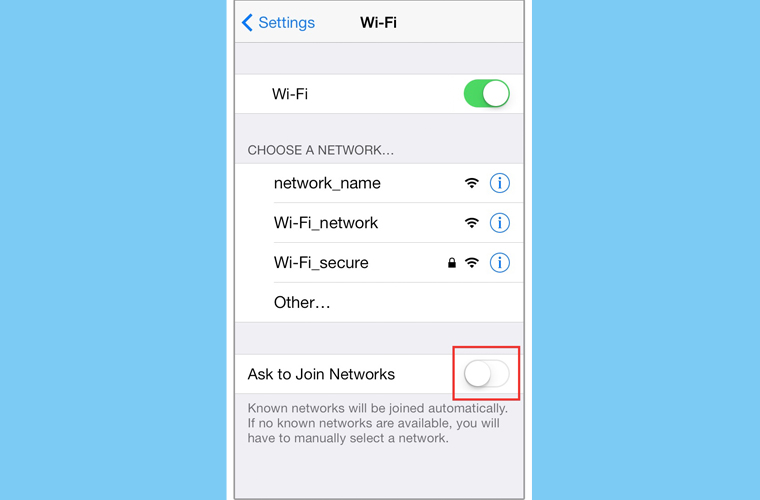 Tắt tính năng Auto-Search của Wifi