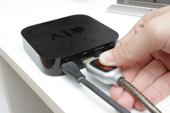 Trên Tivi ta chọn nguồn vào là HDMI để vào giao diện của Apple TV