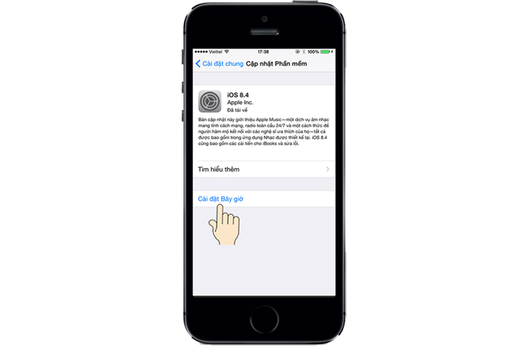 Cập nhật (update) phần mềm mới trên iPhone 5S
