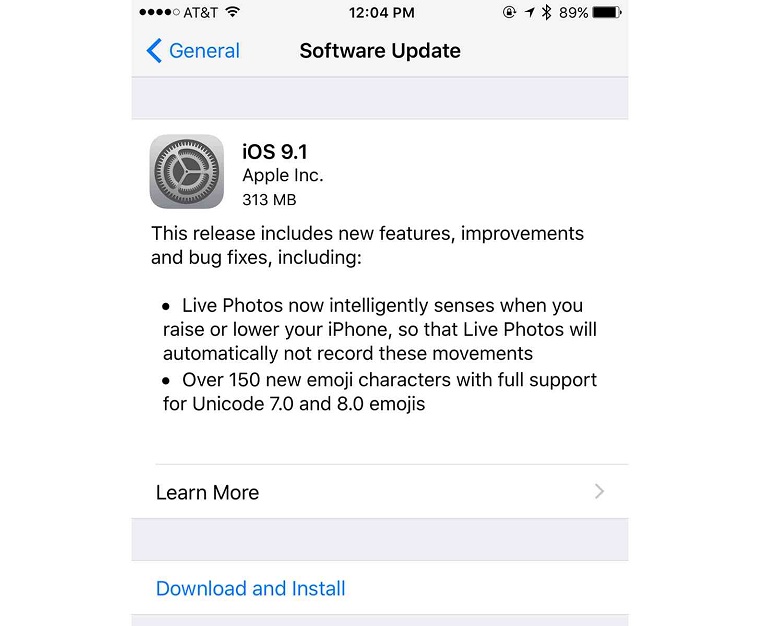 iOS 9.1