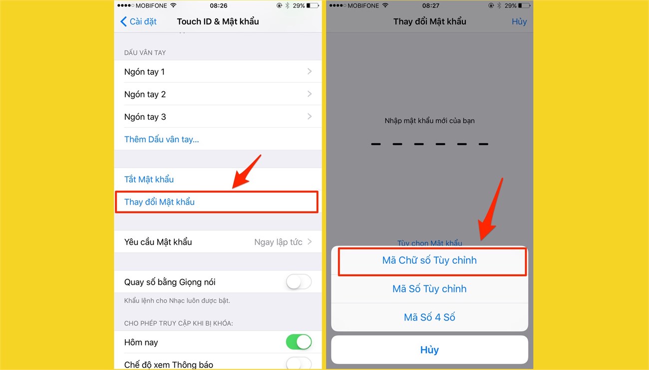Cách đặt mật khẩu gồm cả chữ và số