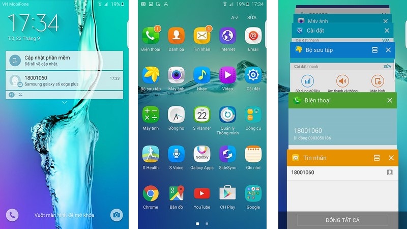 Giao diện S6 Edge Plus