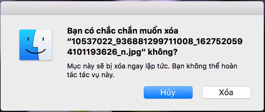 Bỏ qua lưu “Thùng rác” khi xóa tập tin Bỏ qua lưu “Thùng rác” khi xóa tập tin
