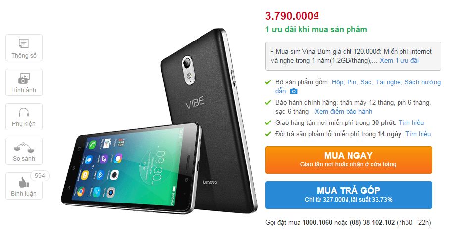 Lenovo Vibe P1m đã được bán ra tại Việt Nam Lenovo Vibe P1m đã được bán ra tại Việt Nam