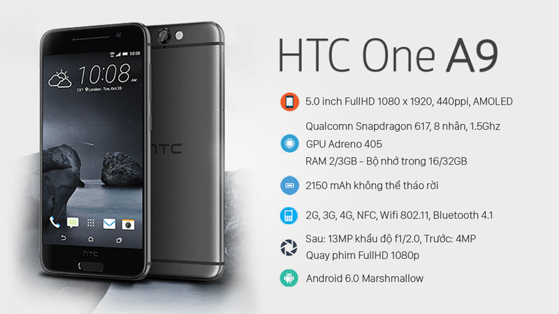 HTC One A9 Thông tin HTC One A9 Thông tin
