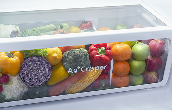Công nghệ nổi bật trên tủ lạnh Toshiba > Ngăn rau quả kháng khuẩn Ag+ Crisper